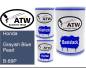Preview: Honda, Grayish Blue Pearl, B-69P: 500ml Lackdose + 500ml Klarlack + 250ml Härter - Set, von ATW Autoteile West.